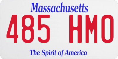MA license plate 485HM0