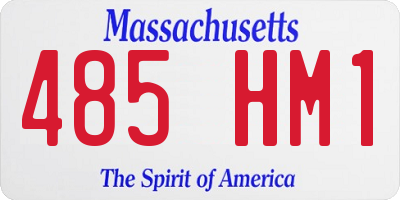 MA license plate 485HM1