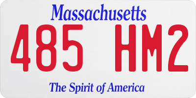 MA license plate 485HM2