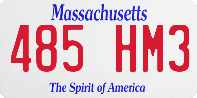 MA license plate 485HM3