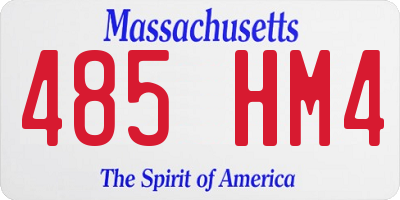 MA license plate 485HM4