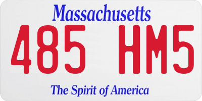 MA license plate 485HM5
