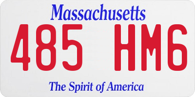 MA license plate 485HM6
