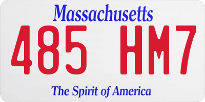 MA license plate 485HM7