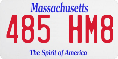 MA license plate 485HM8