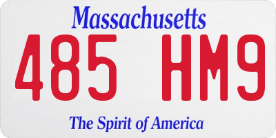MA license plate 485HM9