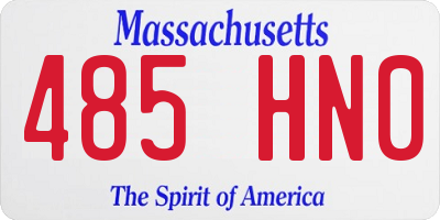 MA license plate 485HN0