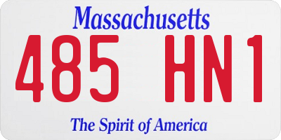MA license plate 485HN1