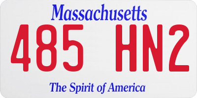 MA license plate 485HN2