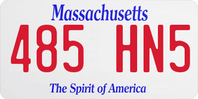 MA license plate 485HN5