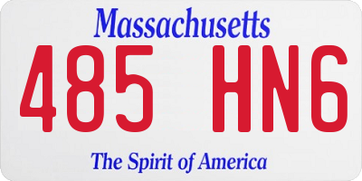 MA license plate 485HN6