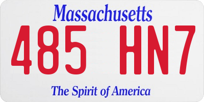 MA license plate 485HN7