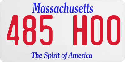 MA license plate 485HO0