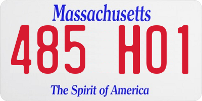 MA license plate 485HO1