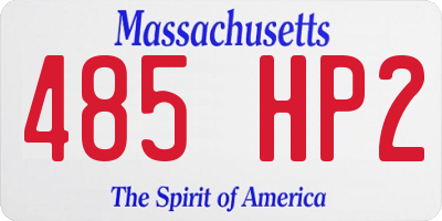 MA license plate 485HP2