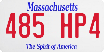 MA license plate 485HP4