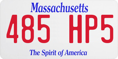 MA license plate 485HP5