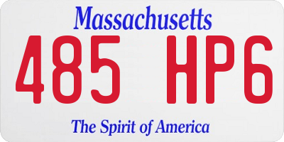 MA license plate 485HP6
