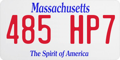 MA license plate 485HP7