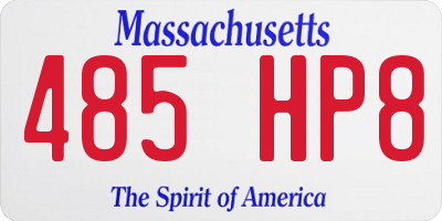 MA license plate 485HP8