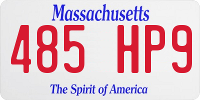 MA license plate 485HP9