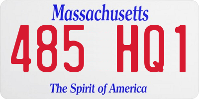 MA license plate 485HQ1