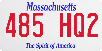 MA license plate 485HQ2