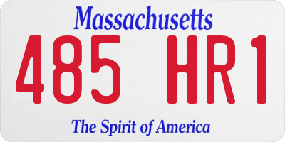 MA license plate 485HR1