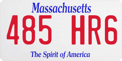 MA license plate 485HR6