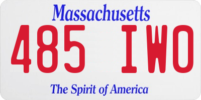 MA license plate 485IW0