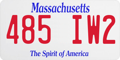 MA license plate 485IW2