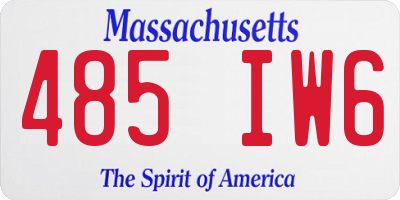 MA license plate 485IW6