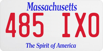 MA license plate 485IX0