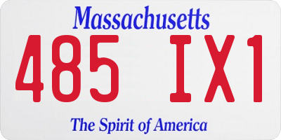 MA license plate 485IX1