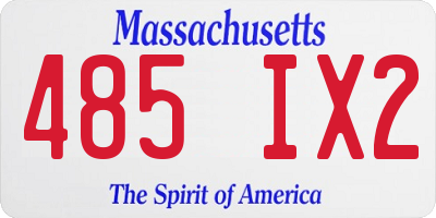 MA license plate 485IX2