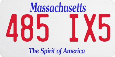 MA license plate 485IX5