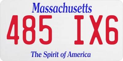 MA license plate 485IX6
