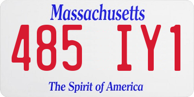 MA license plate 485IY1
