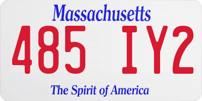 MA license plate 485IY2