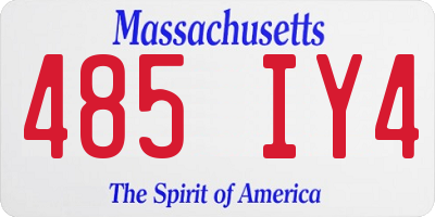MA license plate 485IY4