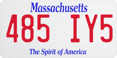 MA license plate 485IY5