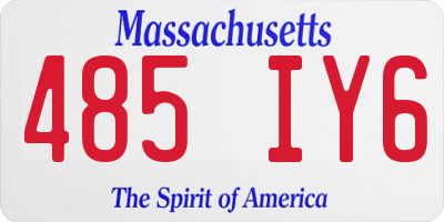 MA license plate 485IY6