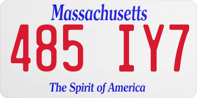 MA license plate 485IY7