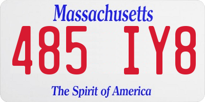 MA license plate 485IY8