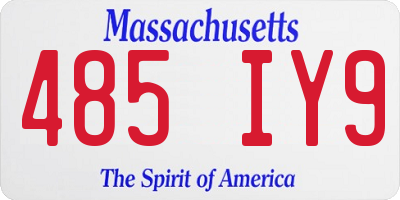 MA license plate 485IY9