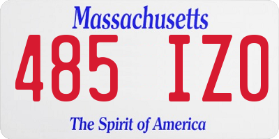 MA license plate 485IZ0