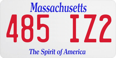 MA license plate 485IZ2