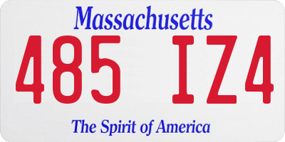 MA license plate 485IZ4