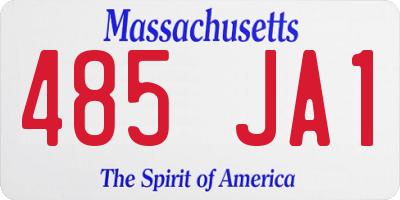 MA license plate 485JA1