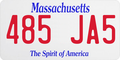 MA license plate 485JA5